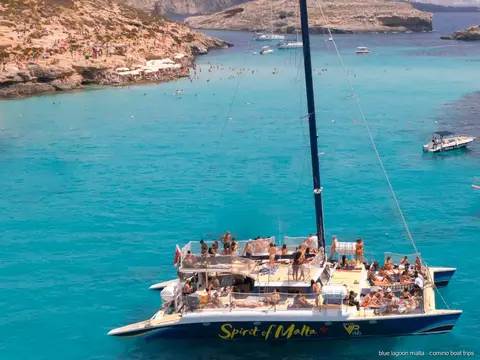 Comino: Blue Lagoon Catamaran Cruise with Lunch and Open Bar, Blue Lagoon Malta boat trip