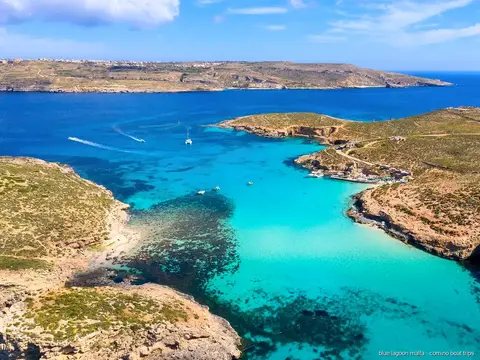 The Santa Maria Caves passage on Comino