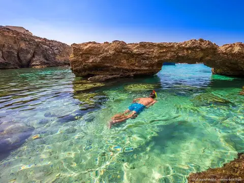 Comino Tower seen from the water on the half-day route
